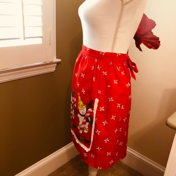 Vintage Christmas waist tie Apron - Picture 5 of 5